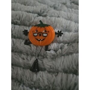 Vintage Halloween Jack O'lantern Dancing Pull String Pin Moving Arms And Legs